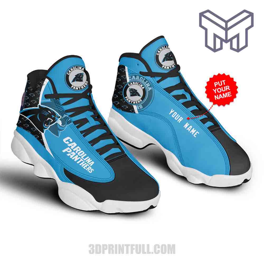 Ideafootwear Carolina Panthers AJ13 Sneakers Shoes For Men And Women 2