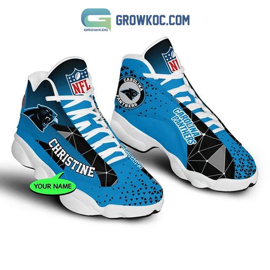 Ideafootwear Carolina Panthers AJ13 Sneakers Shoes For Men And Women 6
