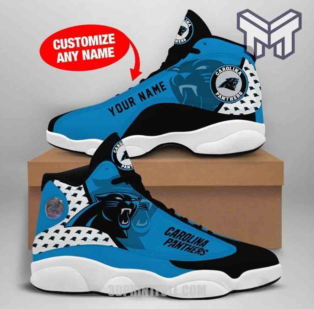 Ideafootwear Carolina Panthers AJ13 Sneakers Shoes For Men And Women 3