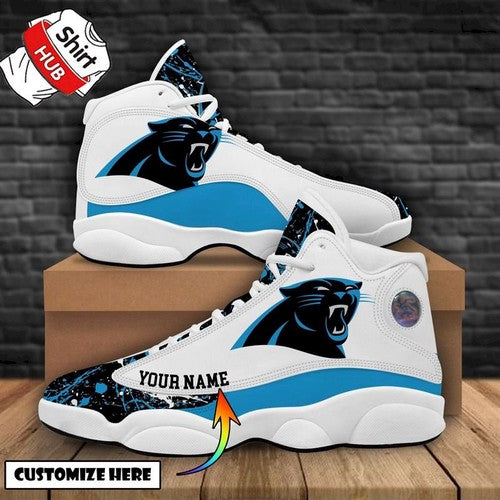 Ideafootwear Carolina Panthers AJ13 Sneakers Shoes For Men And Women 5
