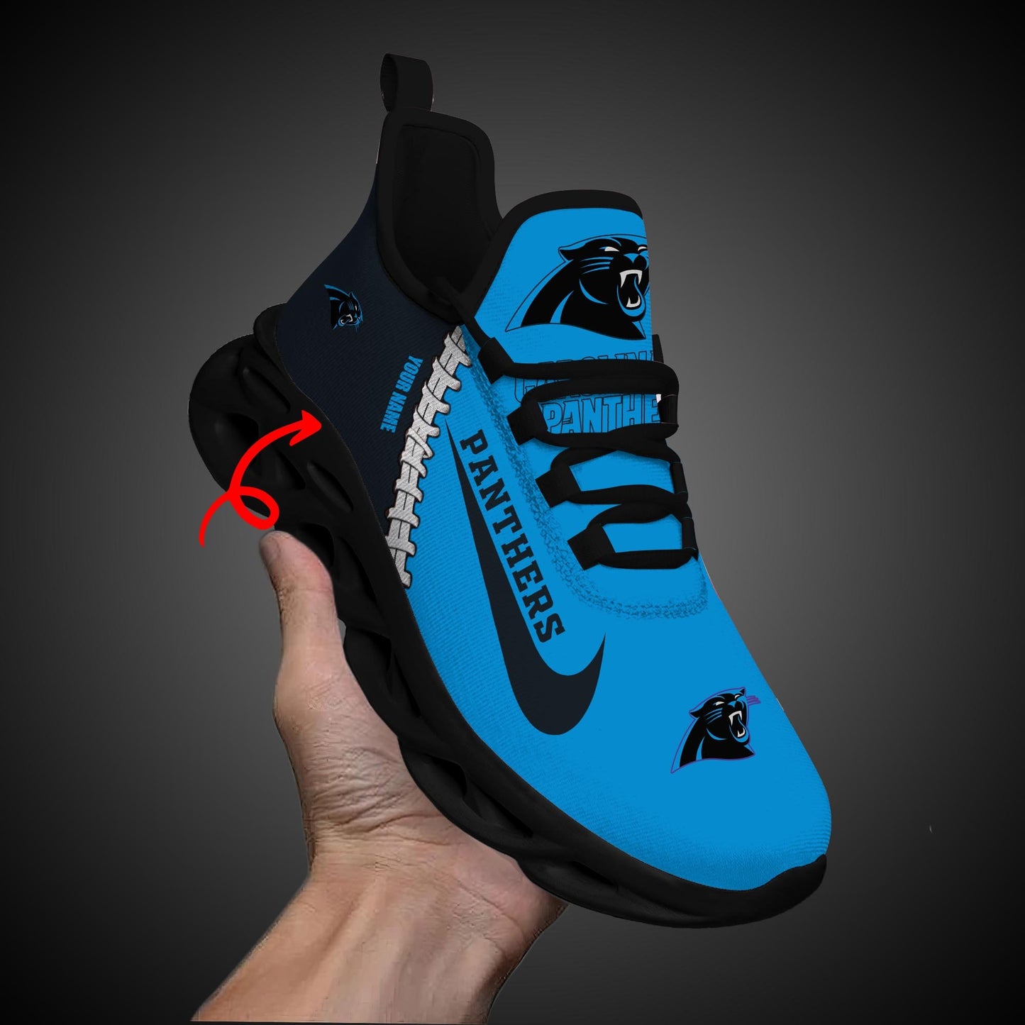 Ideafootwear Carolina Panthers Max Soul Shoes Sneakers For Men And Women 37