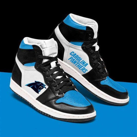 Ideafootwear Carolina Panthers NFL AJ1 High Sneakers Shoes For Men And Women 11