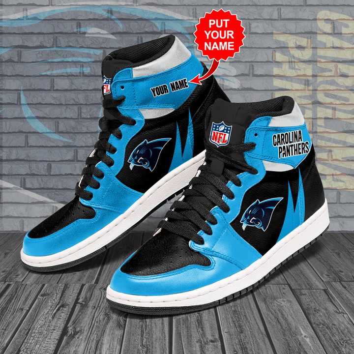 Ideafootwear Carolina Panthers NFL AJ1 High Sneakers Shoes For Men And Women 9