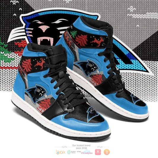 Ideafootwear Carolina Panthers NFL AJ1 High Sneakers Shoes For Men And Women 8