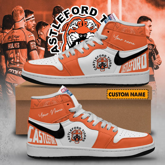 Ideafootwear Castleford Tigers AJ1 High Sneakers Shoes For Men And Women 1