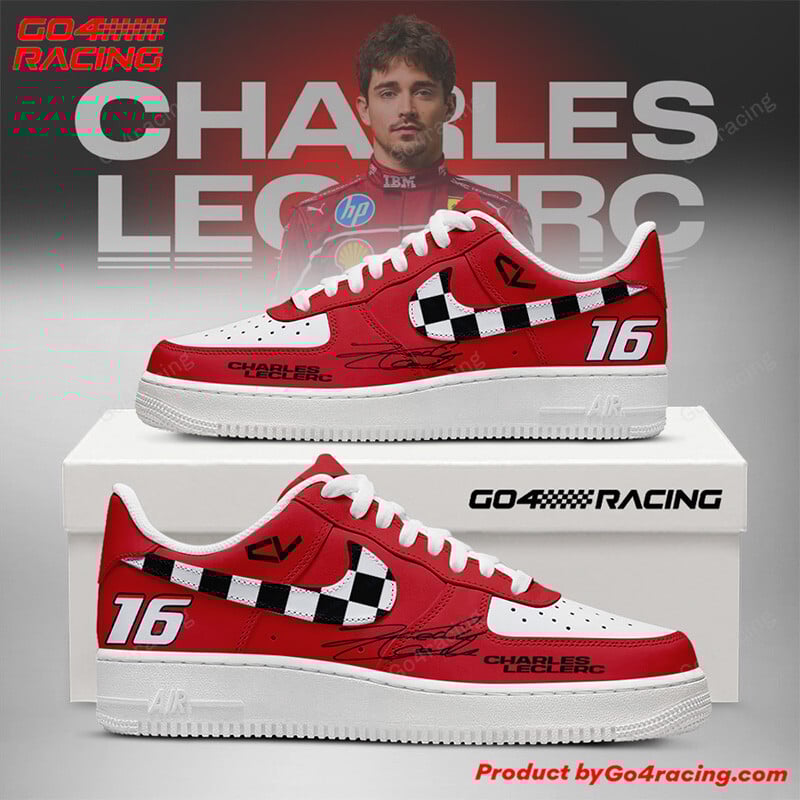 Ideafootwear Charles Leclerc - Ferrari Air Low-Top Sneakers Shoes For Men And Women 2