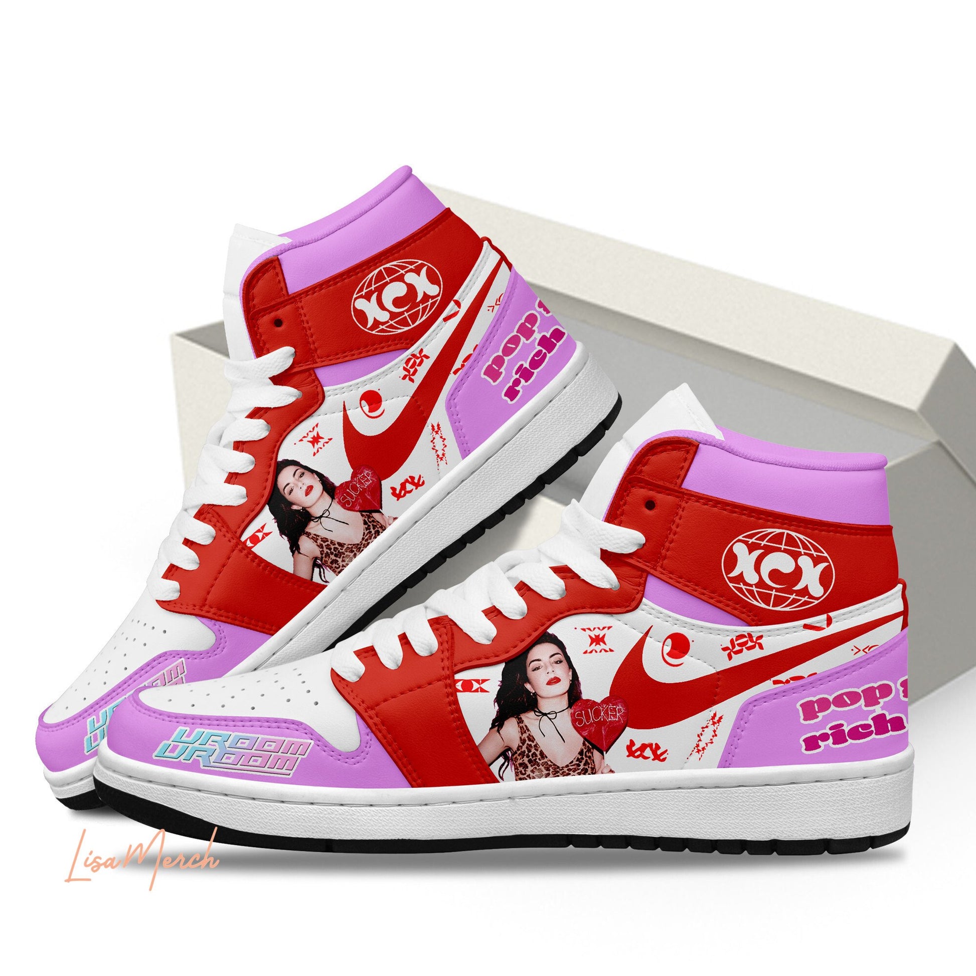 Ideafootwear Charli XCX AJ1 High Sneakers Shoes For Men And Women 1