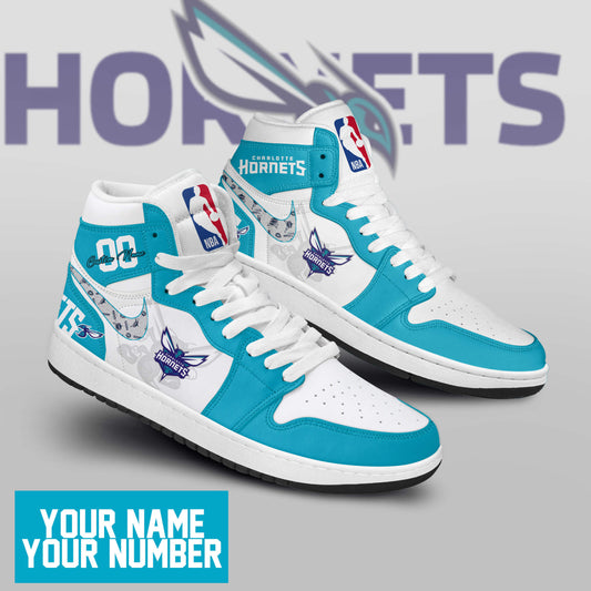 Ideafootwear Charlotte Hornets AJ1 High Sneakers Shoes For Men And Women 1