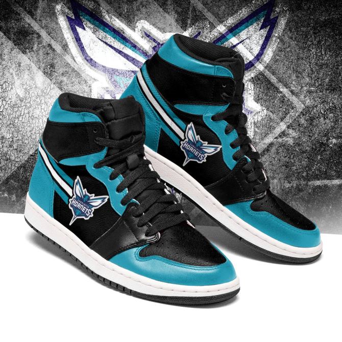 Ideafootwear Charlotte Hornets NBA AJ1 High Sneakers Shoes For Men And Women 1