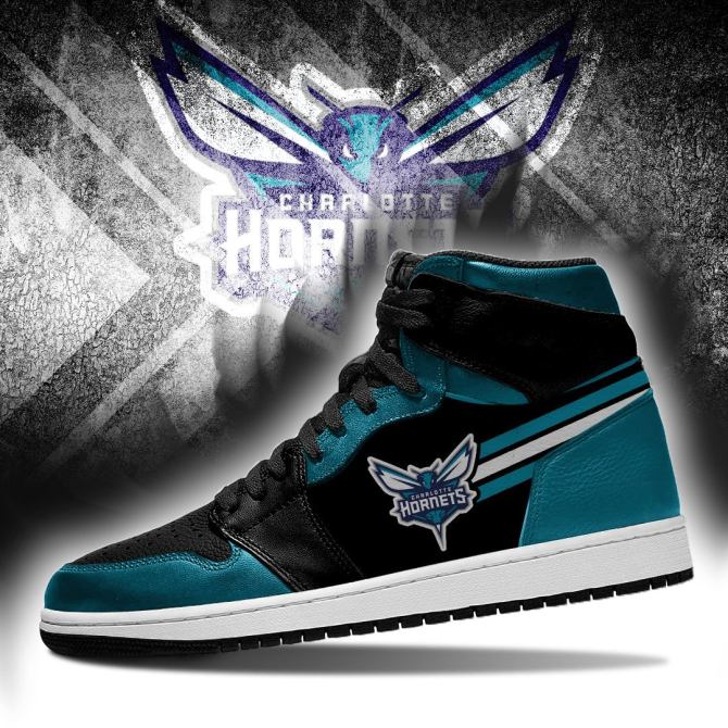 Ideafootwear Charlotte Hornets NBA AJ1 High Sneakers Shoes For Men And Women 1