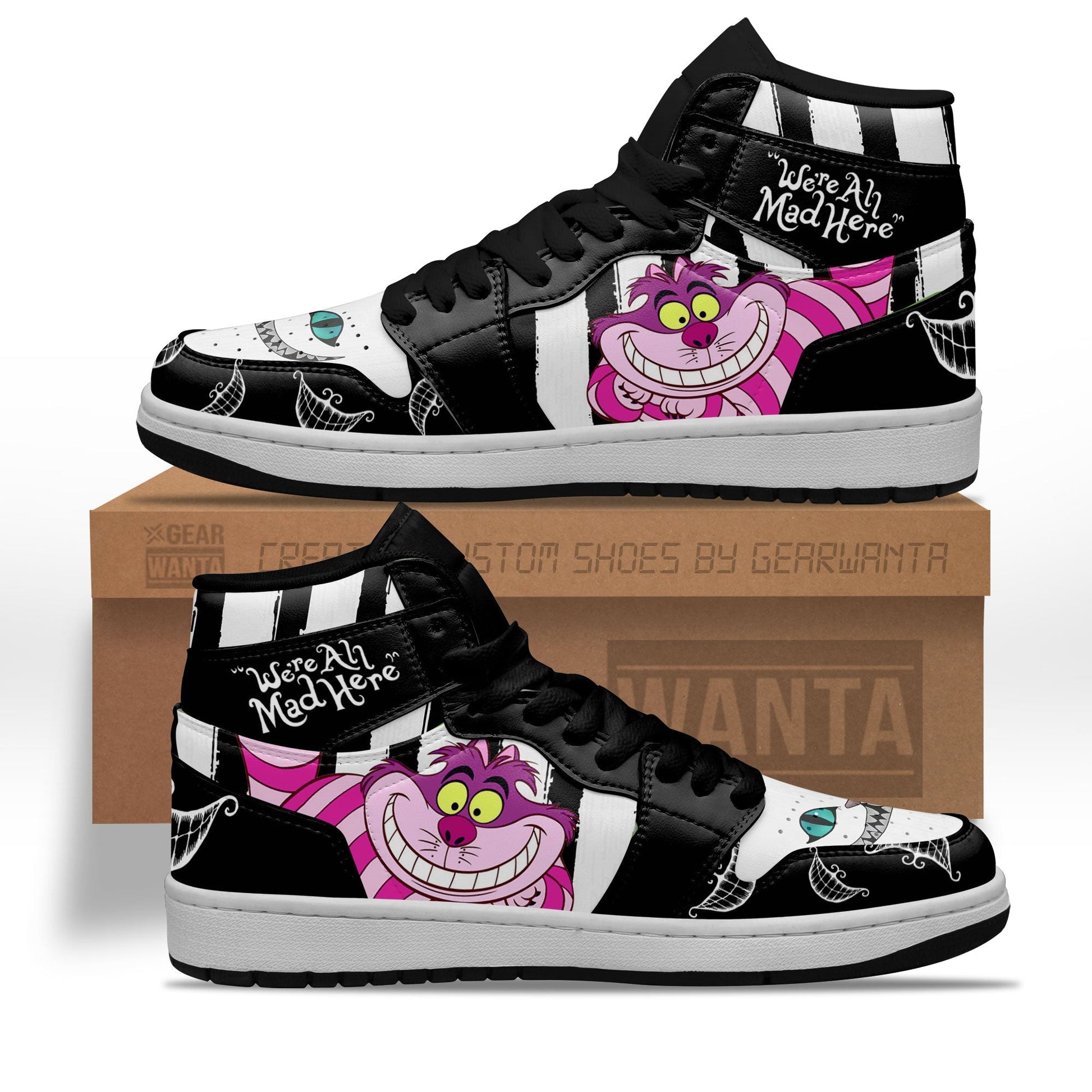 Ideafootwear Cheshire Cat AJ1 High Sneakers Shoes For Men And Women 1