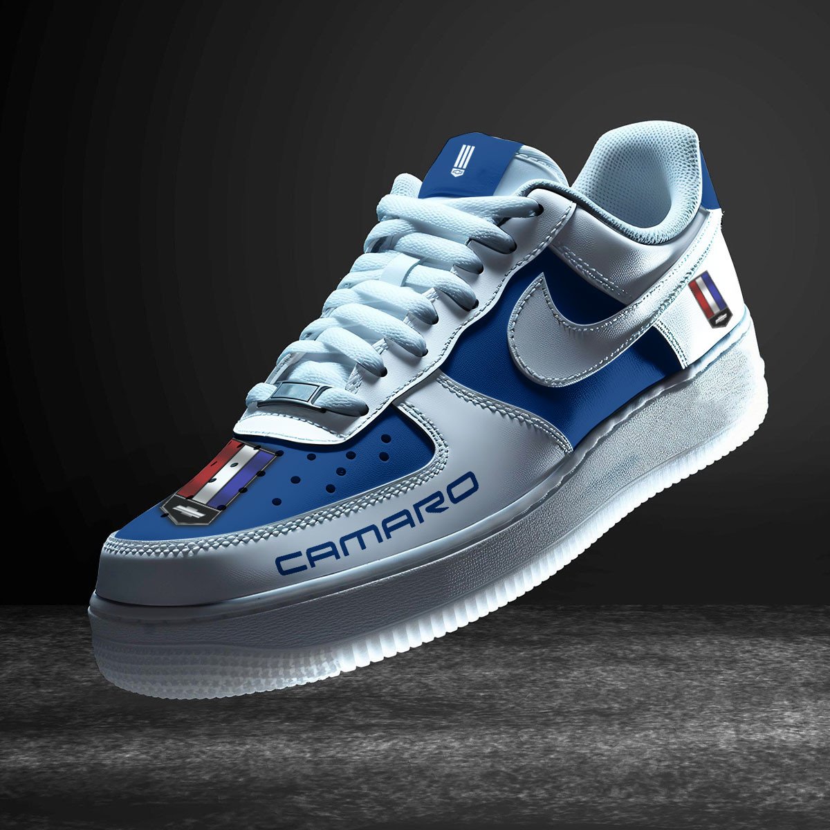 Ideafootwear Chevrolet Camaro Air Low-Top Sneakers Shoes For Men And Women 8