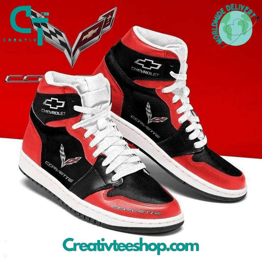 Ideafootwear Chevrolet Corvette AJ1 High Sneakers Shoes For Men And Women 5