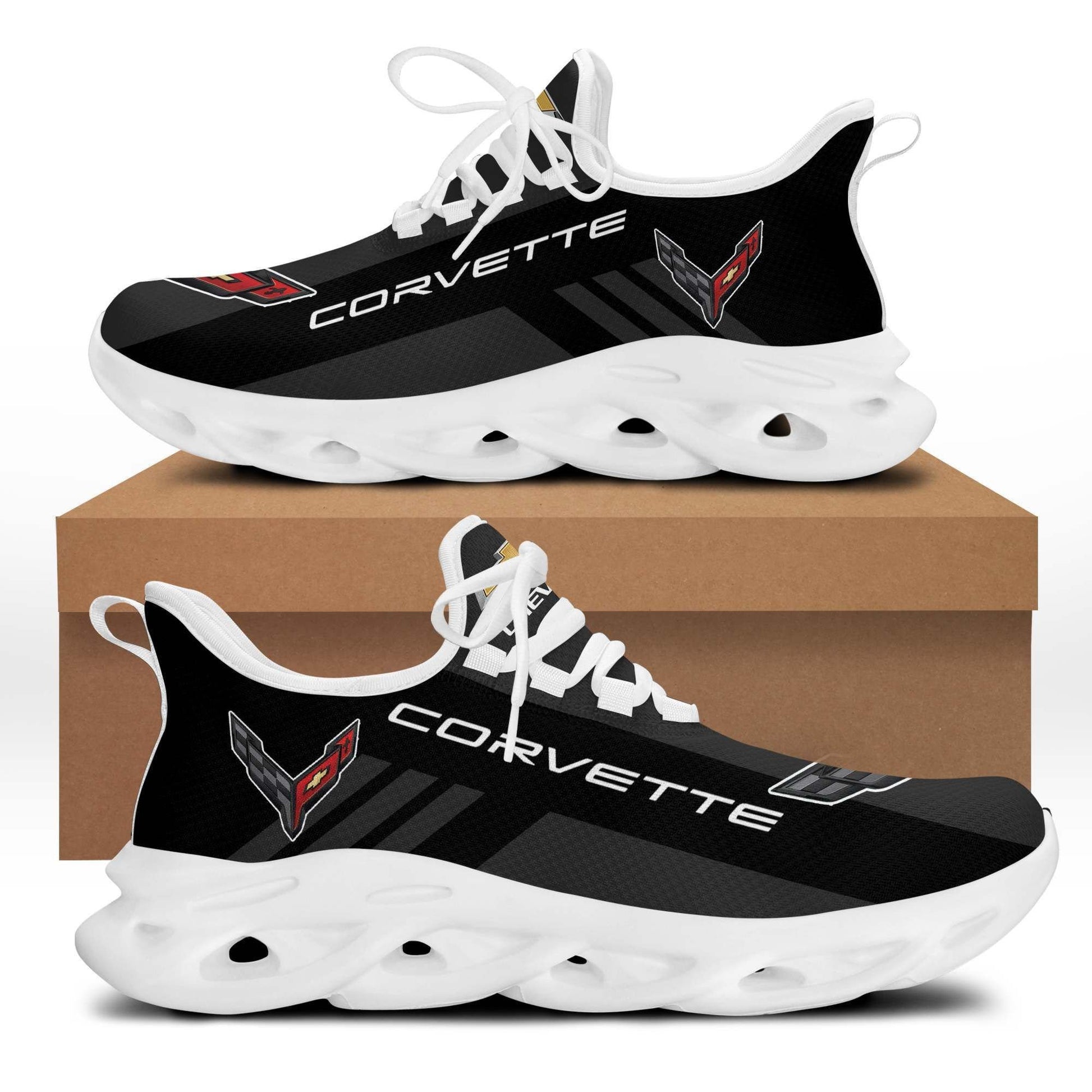 Ideafootwear Chevrolet Corvette Max Soul Shoes Sneakers For Men And Women 5