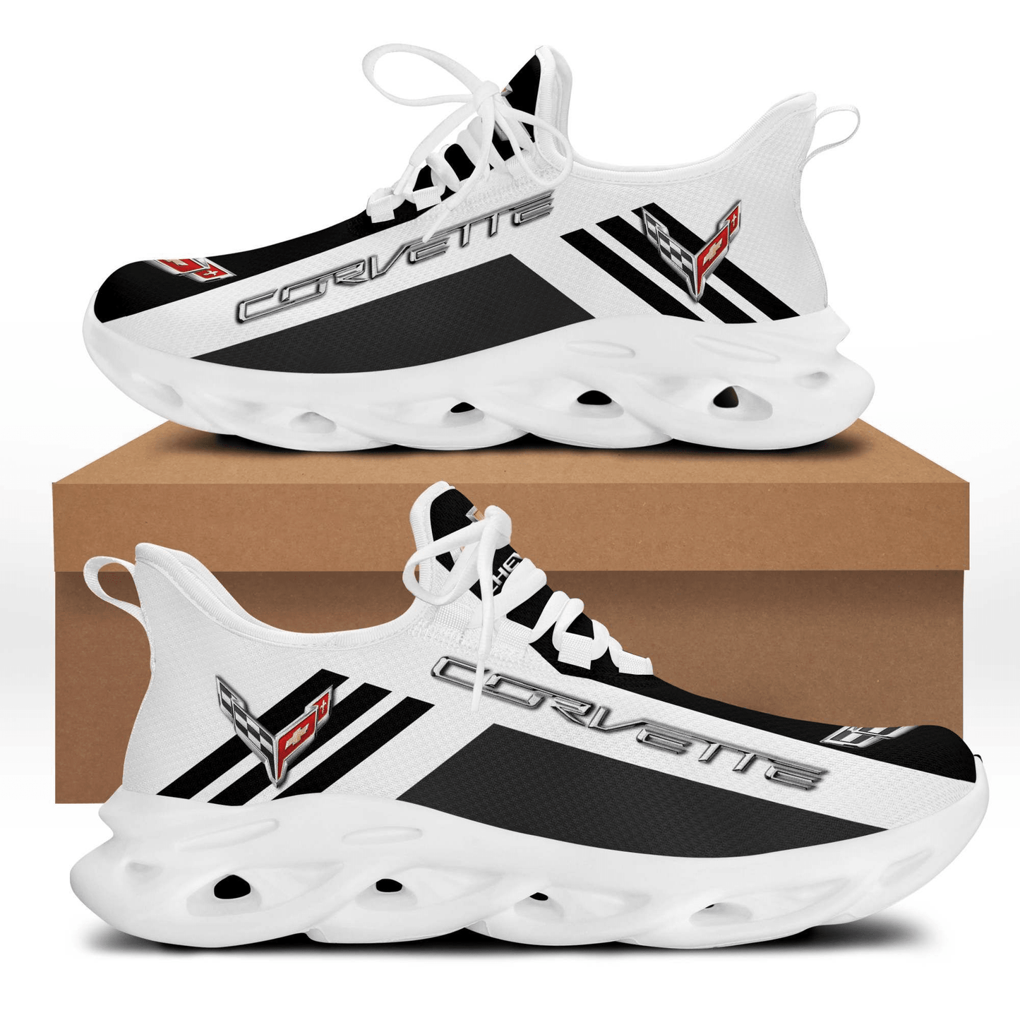 Ideafootwear Chevrolet Corvette Max Soul Shoes Sneakers For Men And Women 3
