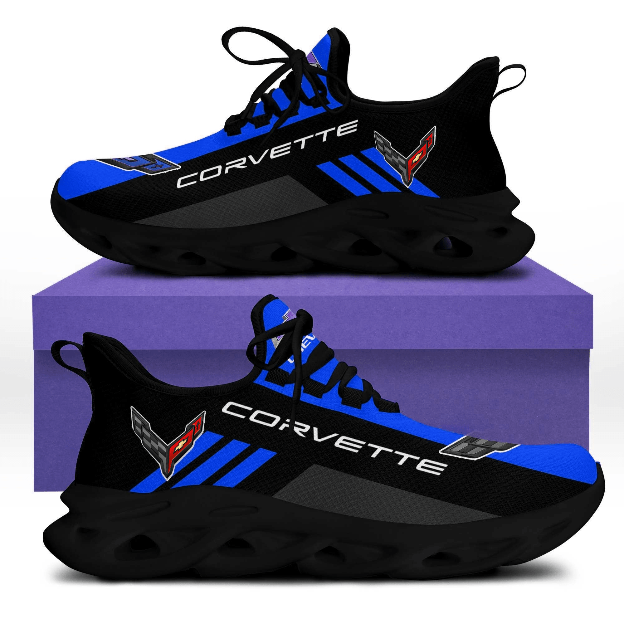 Ideafootwear Chevrolet Corvette Max Soul Shoes Sneakers For Men And Women 1
