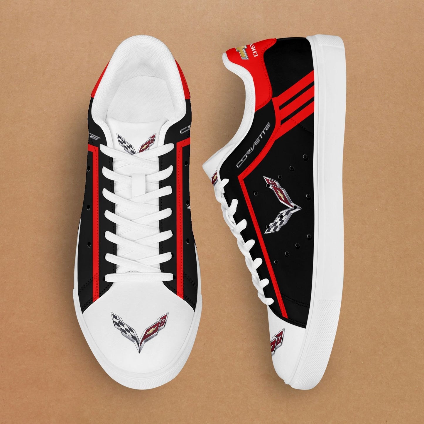 Ideafootwear Chevrolet Corvette Skate Stan Shoes Sneakes For Men And Women 7