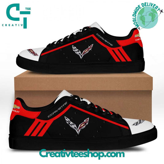 Ideafootwear Chevrolet Corvette Skate Stan Shoes Sneakes For Men And Women 10