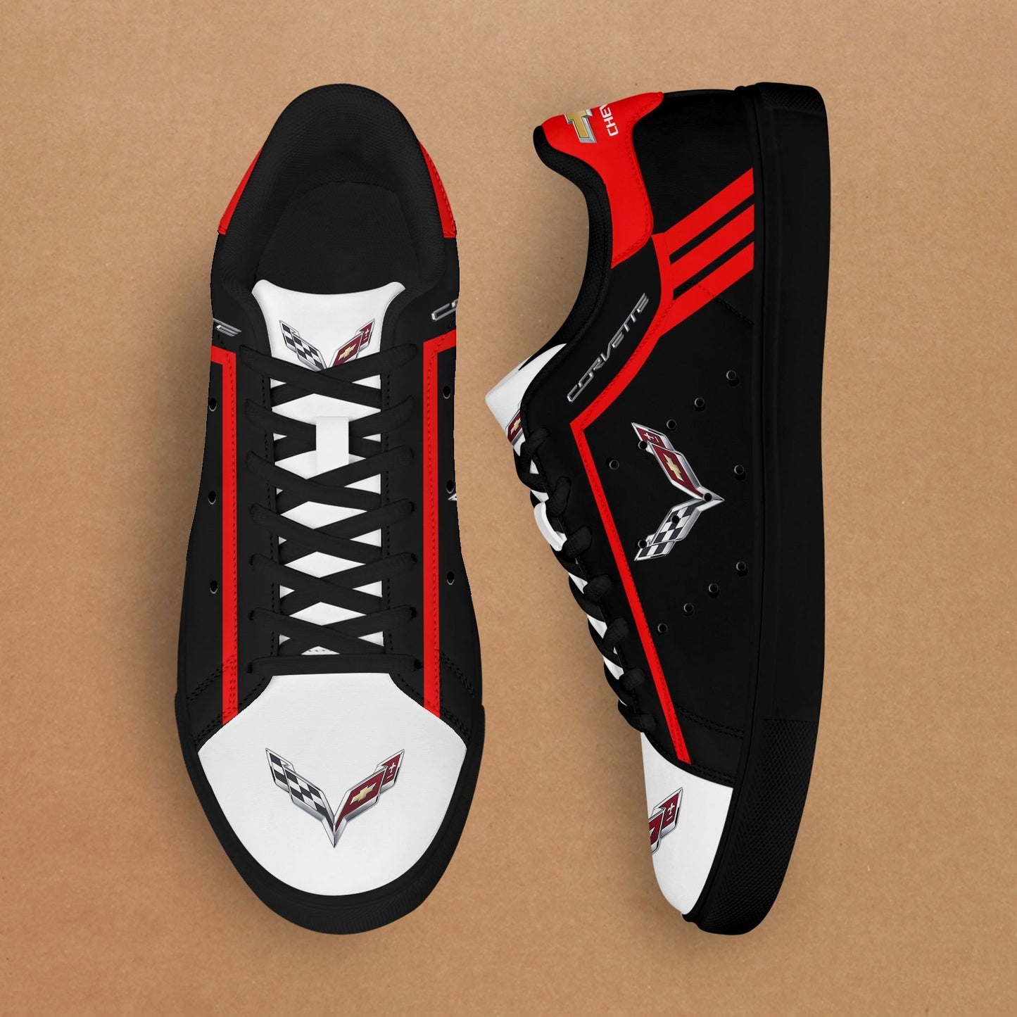 Ideafootwear Chevrolet Corvette Skate Stan Shoes Sneakes For Men And Women 7
