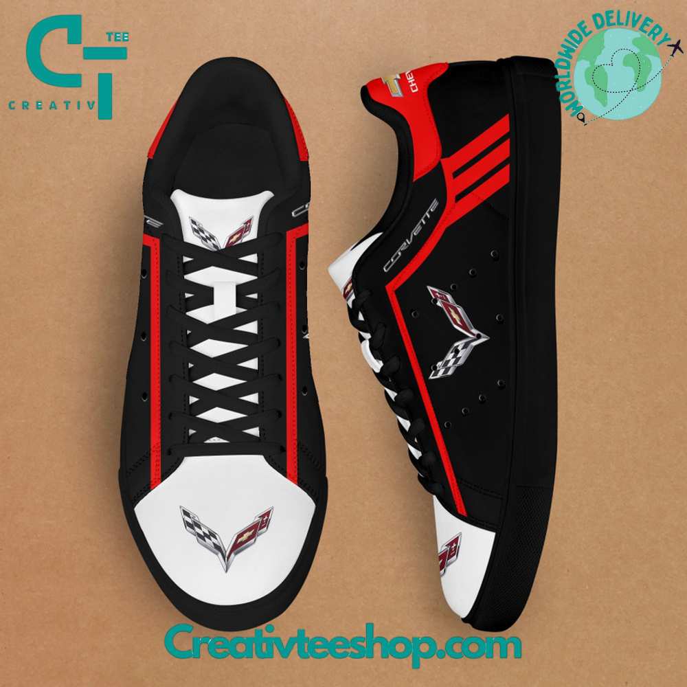 Ideafootwear Chevrolet Corvette Skate Stan Shoes Sneakes For Men And Women 10