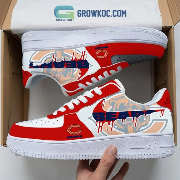 Ideafootwear Chicago Bear Air Low-Top Sneakers Shoes For Men And Women 3