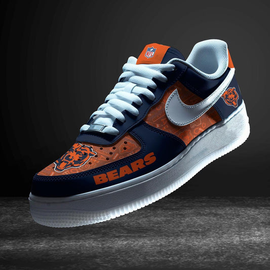Ideafootwear Chicago Bears Air Low-Top Sneakers Shoes For Men And Women 10