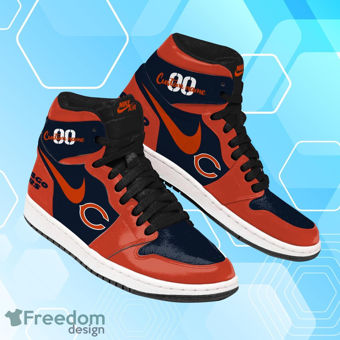 Ideafootwear Chicago Bears AJ1 High Sneakers Shoes For Men And Women 2