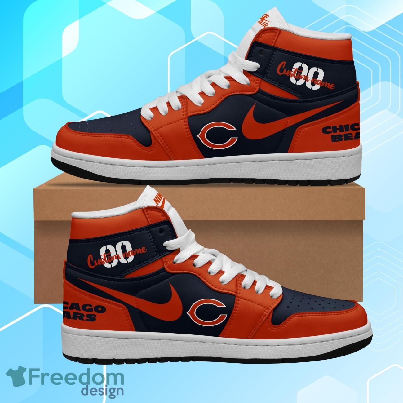 Ideafootwear Chicago Bears AJ1 High Sneakers Shoes For Men And Women 1