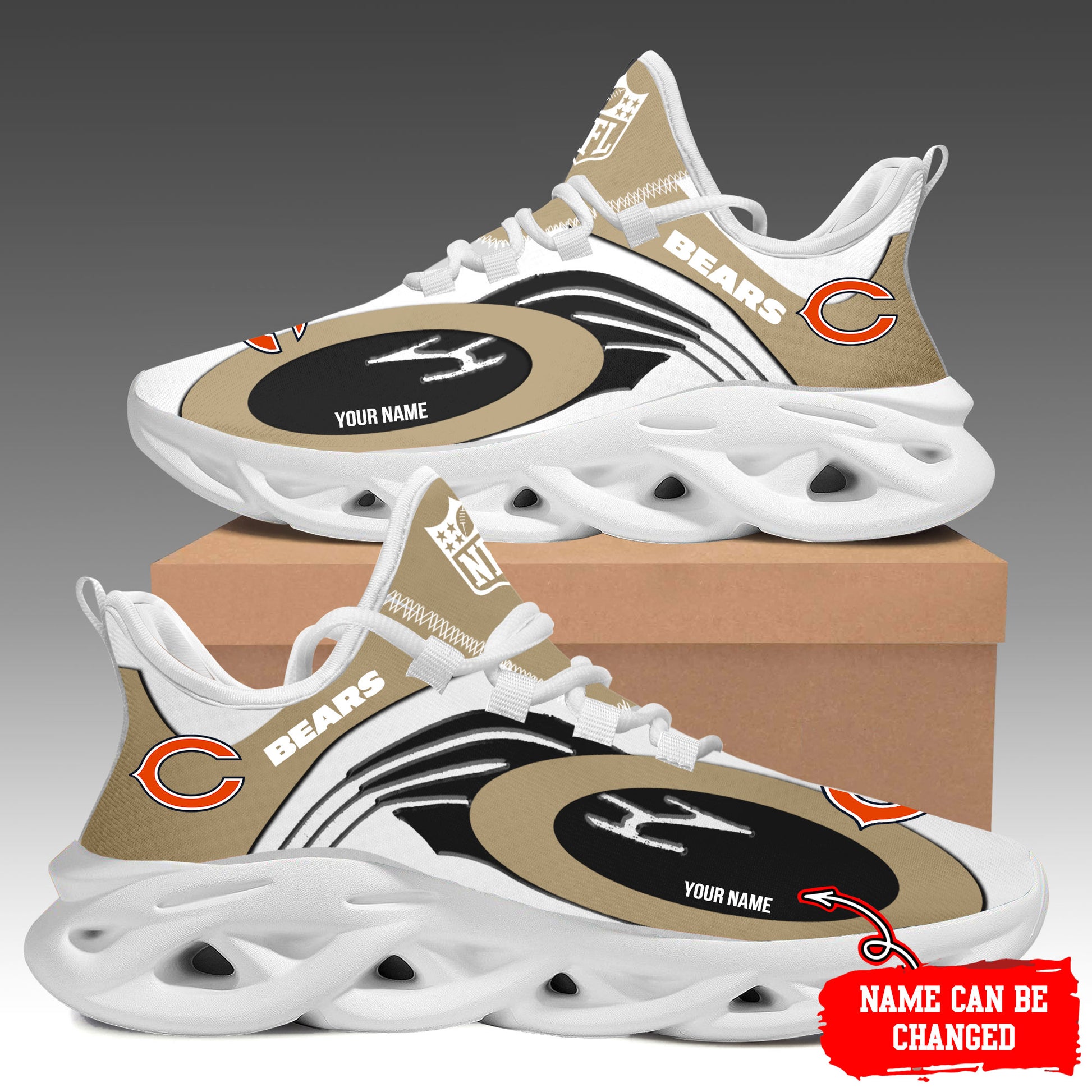 Ideafootwear Chicago Bears Max Soul Shoes Sneakers For Men And Women 42