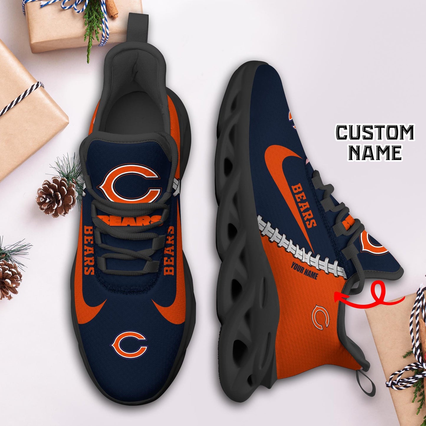 Ideafootwear Chicago Bears Max Soul Shoes Sneakers For Men And Women 57