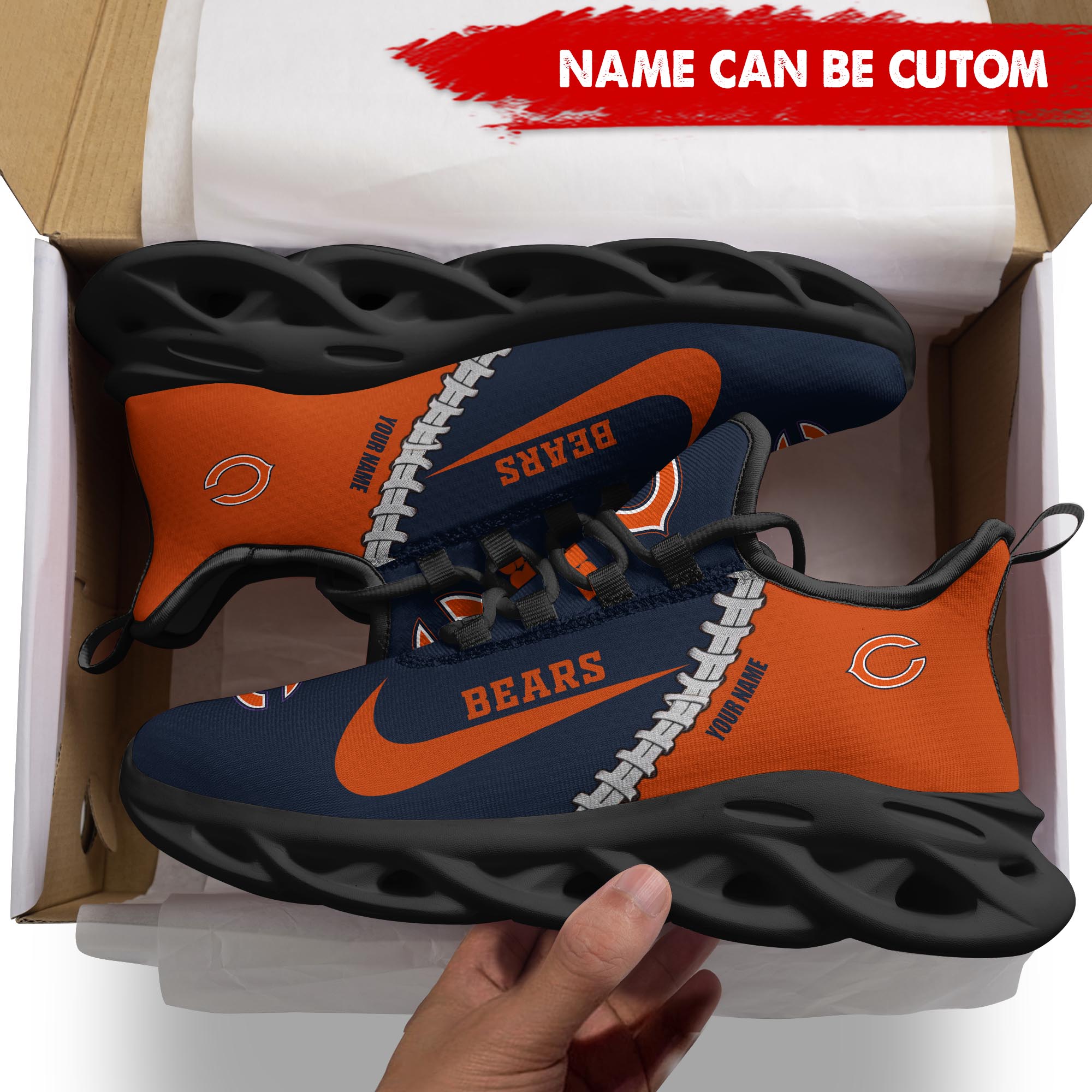 Ideafootwear Chicago Bears Max Soul Shoes Sneakers For Men And Women 57