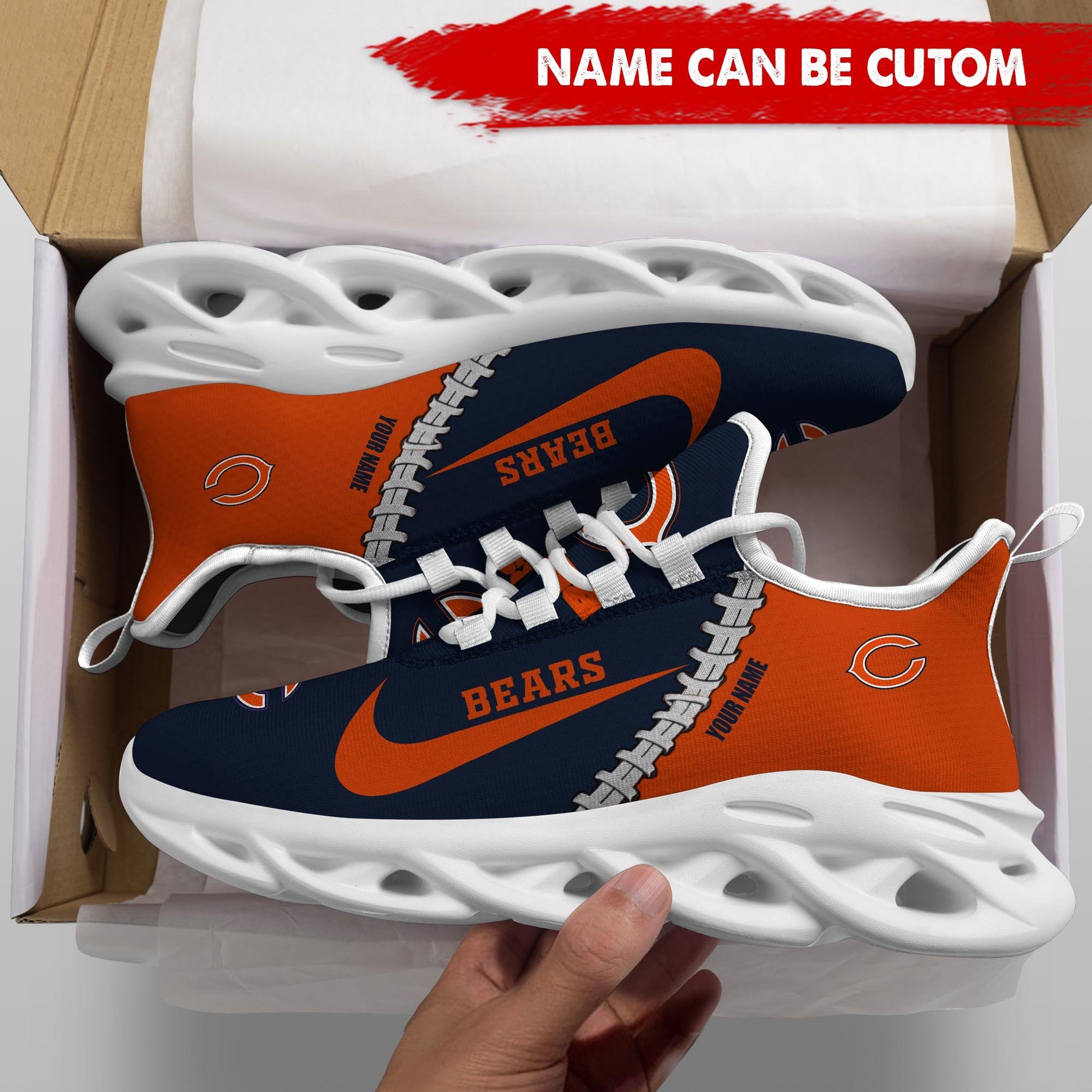 Ideafootwear Chicago Bears Max Soul Shoes Sneakers For Men And Women 57