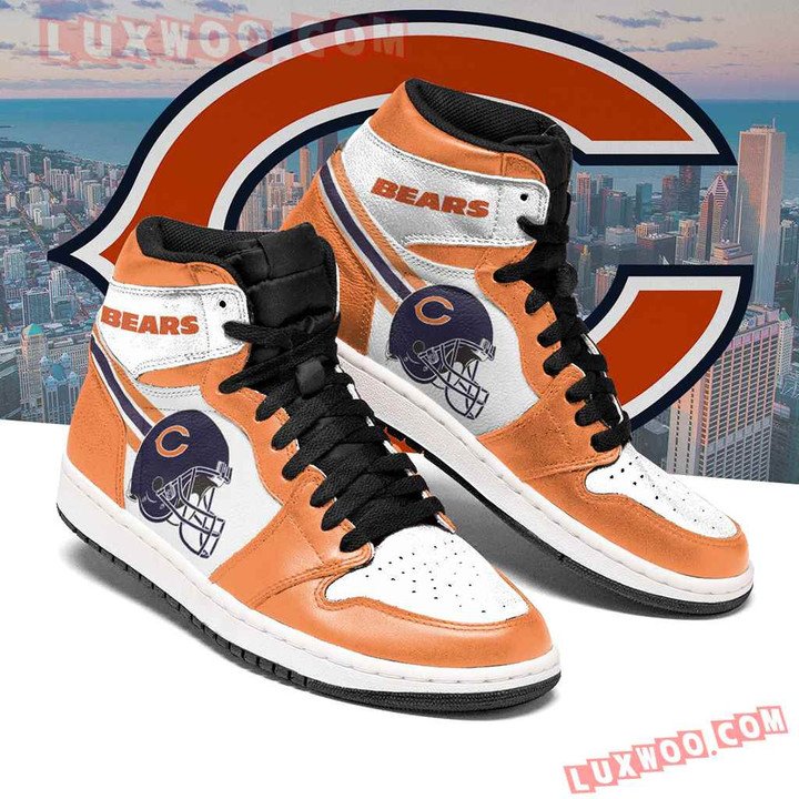 Ideafootwear Chicago Bears NFL AJ1 High Sneakers Shoes For Men And Women 3