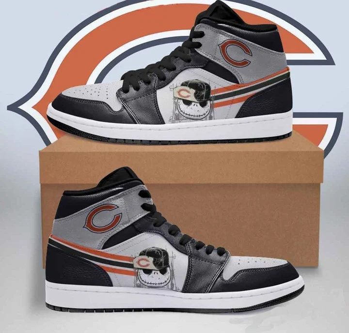 Ideafootwear Chicago Bears NFL AJ1 High Sneakers Shoes For Men And Women 17
