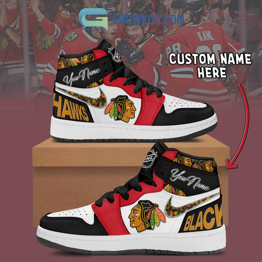 Ideafootwear Chicago Blackhawks AJ1 High Sneakers Shoes For Men And Women 1
