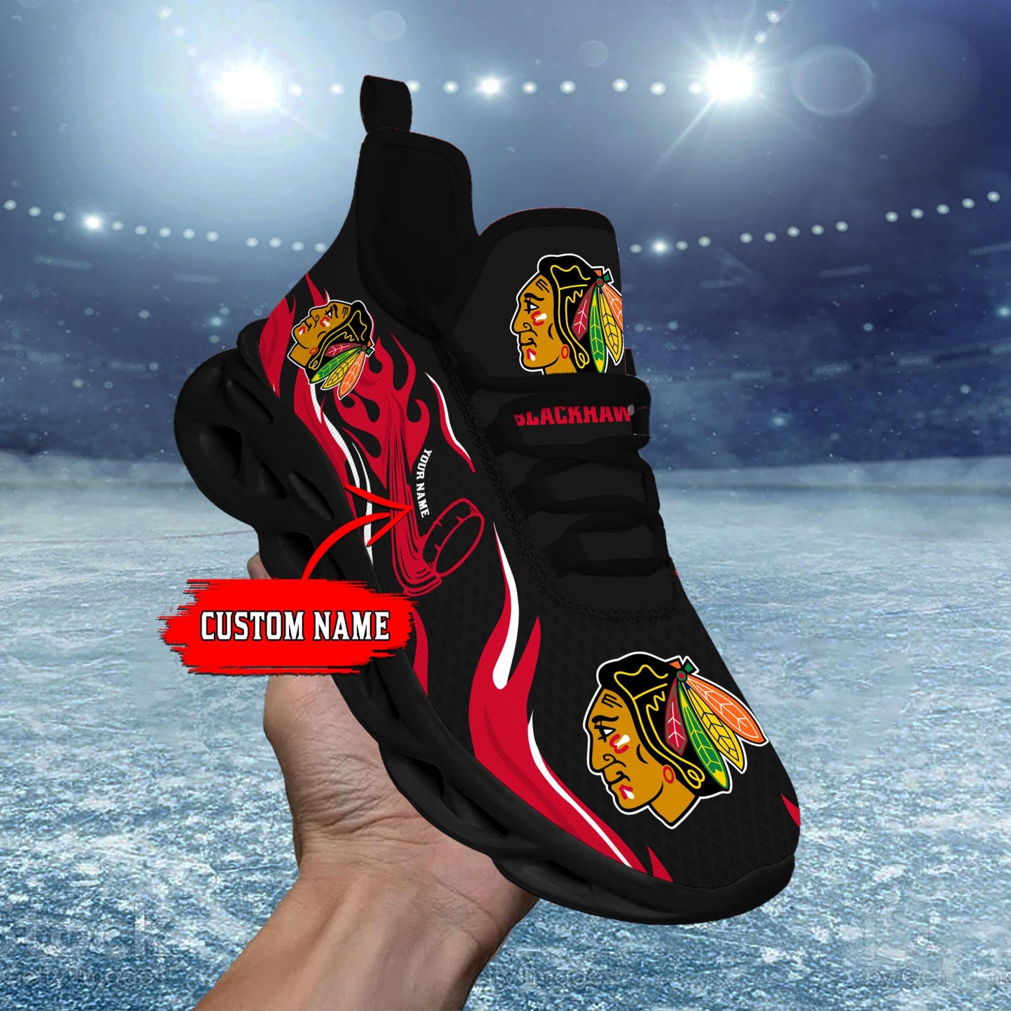 Ideafootwear Chicago Blackhawks Max Soul Shoes Sneakers For Men And Women 3