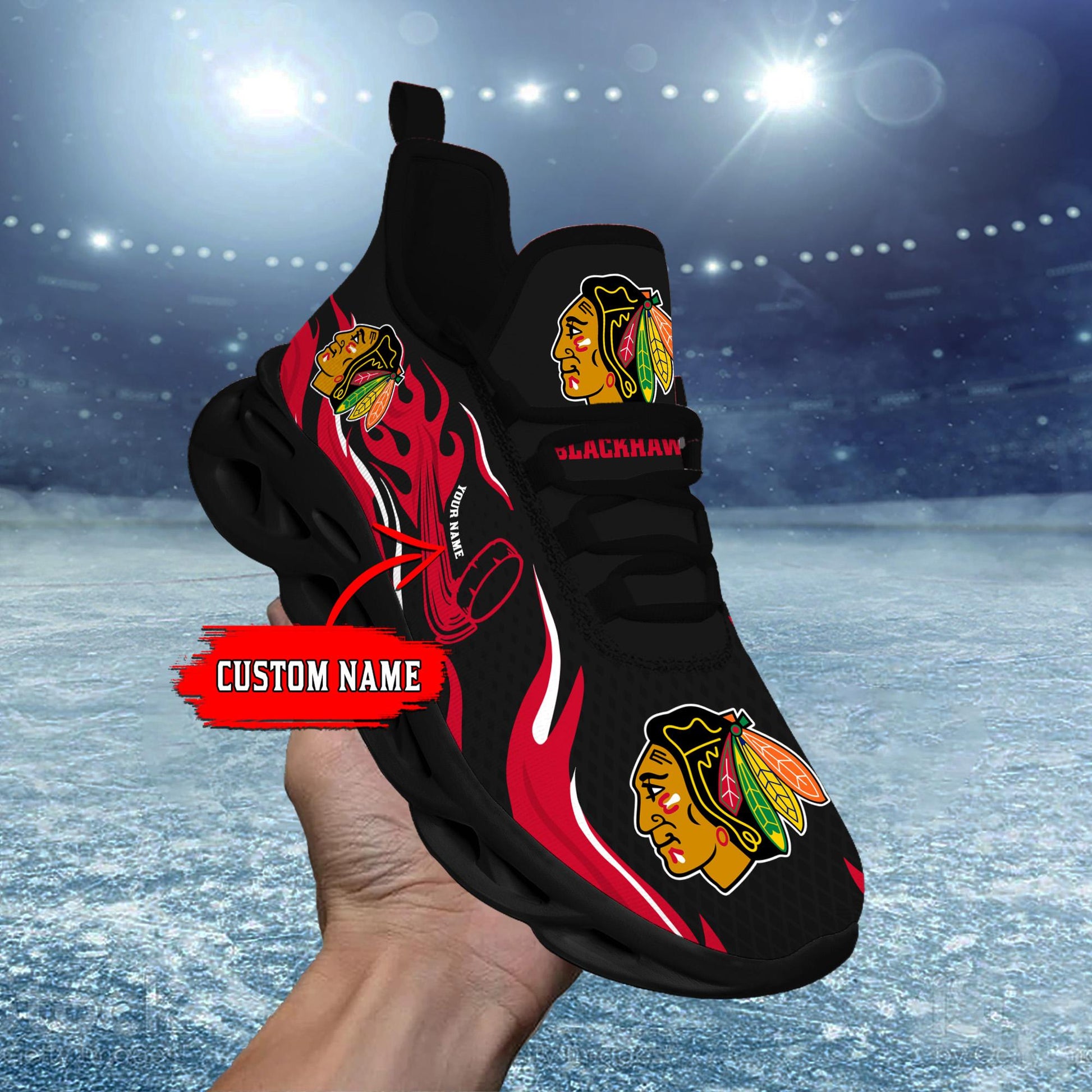 Ideafootwear Chicago Blackhawks Max Soul Shoes Sneakers For Men And Women 3