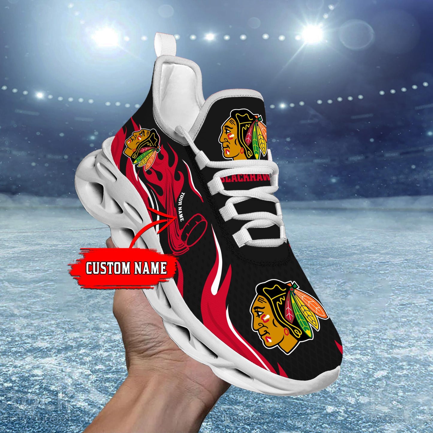 Ideafootwear Chicago Blackhawks Max Soul Shoes Sneakers For Men And Women 3
