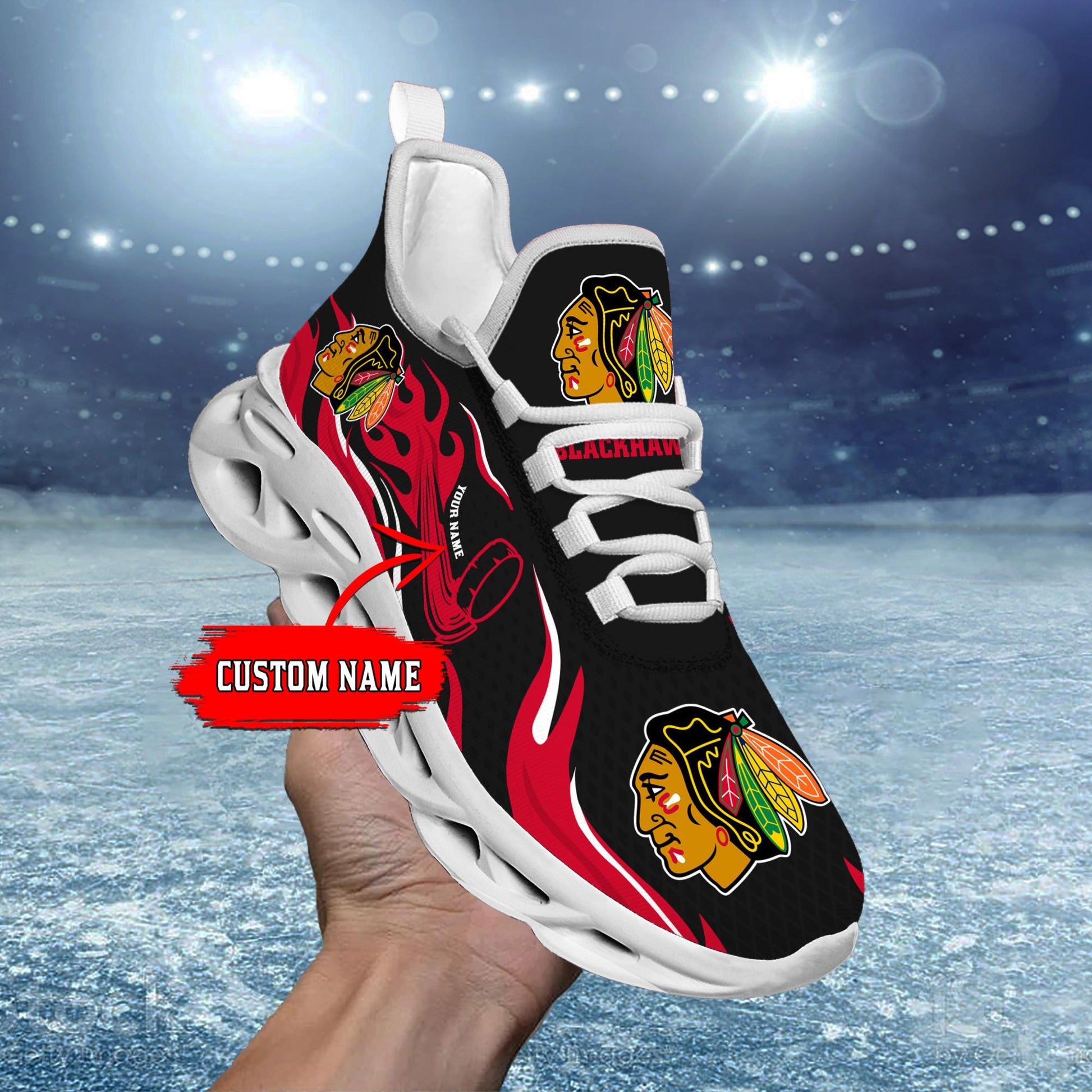 Ideafootwear Chicago Blackhawks Max Soul Shoes Sneakers For Men And Women 3