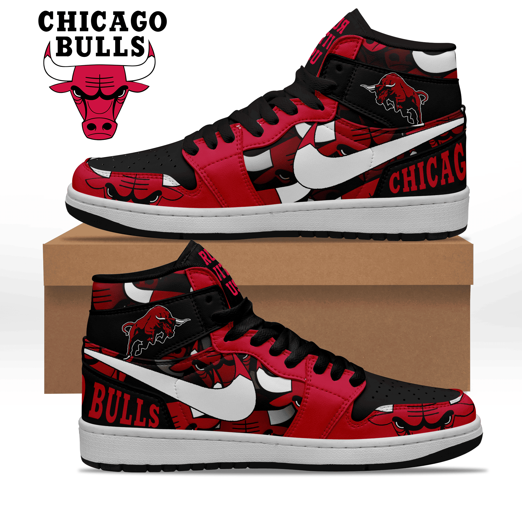 Ideafootwear Chicago Bulls AJ1 High Sneakers Shoes For Men And Women 6
