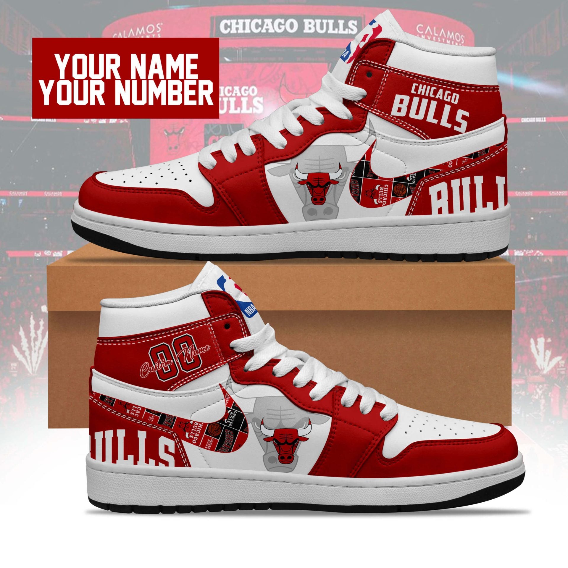 Ideafootwear Chicago Bulls AJ1 High Sneakers Shoes For Men And Women 1