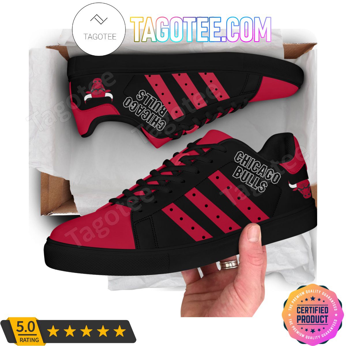 Ideafootwear Chicago Bulls Skate Stan Shoes Sneakes For Men And Women 2
