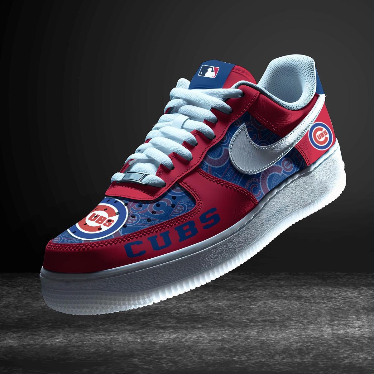 Ideafootwear Chicago Cubs Air Low-Top Sneakers Shoes For Men And Women 4