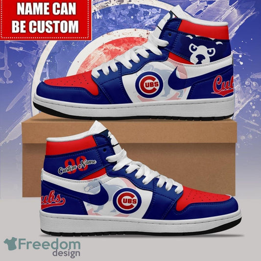 Ideafootwear Chicago Cubs AJ1 High Sneakers Shoes For Men And Women 1