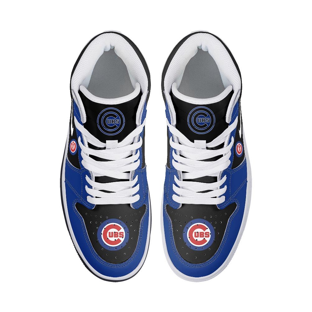 Ideafootwear Chicago Cubs AJ1 High Sneakers Shoes For Men And Women 3