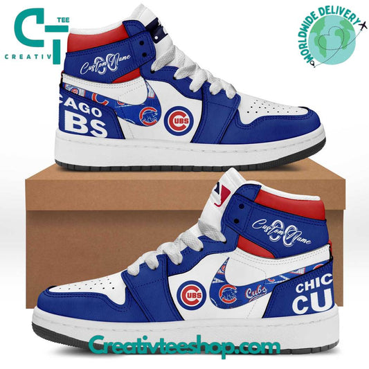 Ideafootwear Chicago Cubs AJ1 High Sneakers Shoes For Men And Women 4
