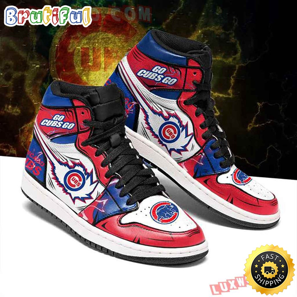 Ideafootwear Chicago Cubs MLB AJ1 High Sneakers Shoes For Men And Women 2