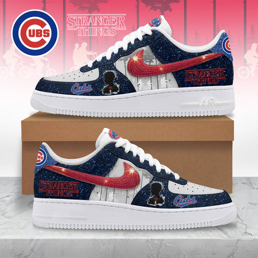 Ideafootwear Chicago Cubs x Stranger Things Air Low-Top Sneakers Shoes For Men And Women 1