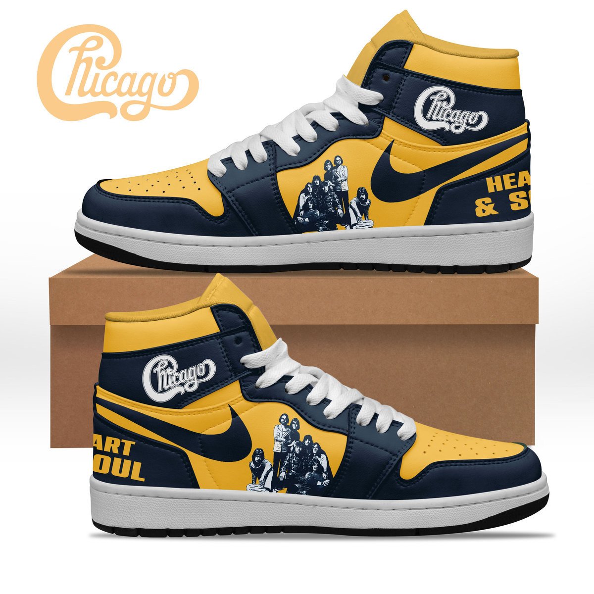 Ideafootwear Chicago Rock Band AJ1 High Sneakers Shoes For Men And Women 1