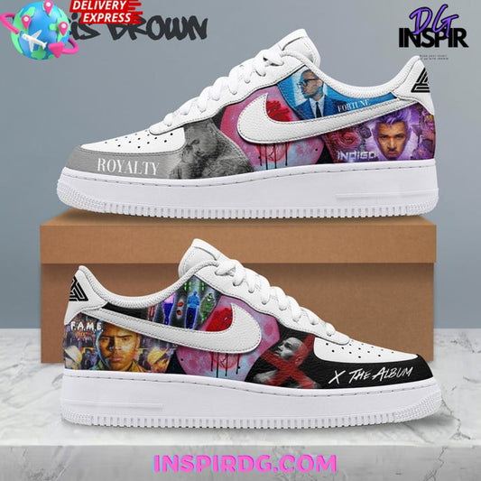 Ideafootwear Chris Brown Air Low-Top Sneakers Shoes For Men And Women 2
